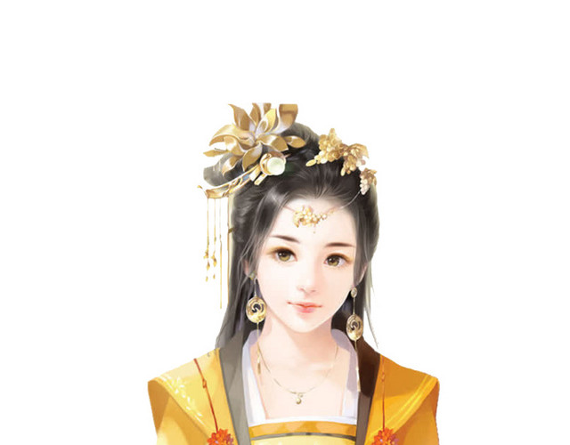 手绘古代宫廷女子