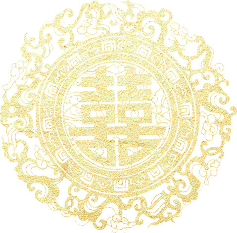 金色囍字花纹底纹素材囍字金色