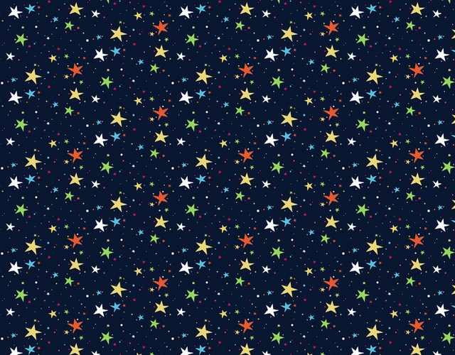彩色缤纷星星无缝背景矢量图