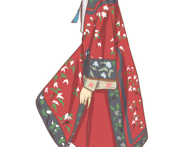 手绘如懿传人物贵妃插画