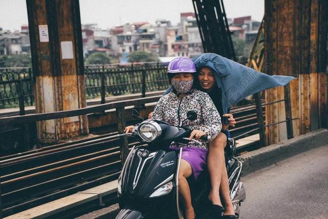 越南 河内 滑板车 桥 文化 旅行 亚洲 人 女性 街