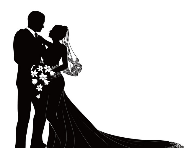 婚礼剪影素材