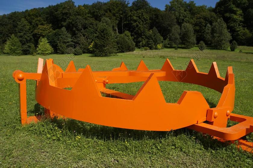 空头陷阱 艺术品 艺术 巨大的 案例 橙 光明 对齐 植物园