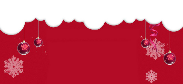 卡通圣诞节圣诞铃铛背景BANNER