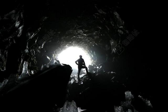 冰岛 洞穴 冰 岩 登山 景观 性质 卵石 高山 远足