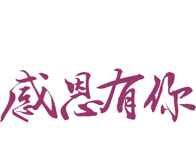 感恩有你艺术字