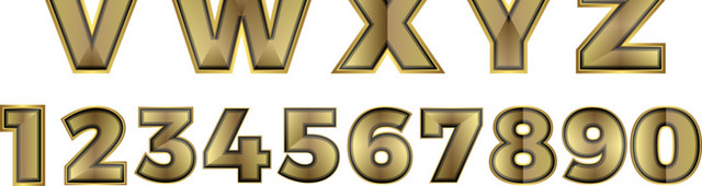 金属质感立体字
