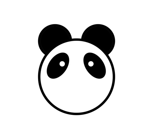 扁平化熊猫PNG下载