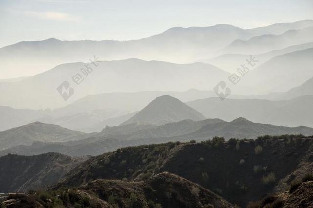景观 景区 朦胧 山 天空 风景 圣贝纳迪诺国家森林