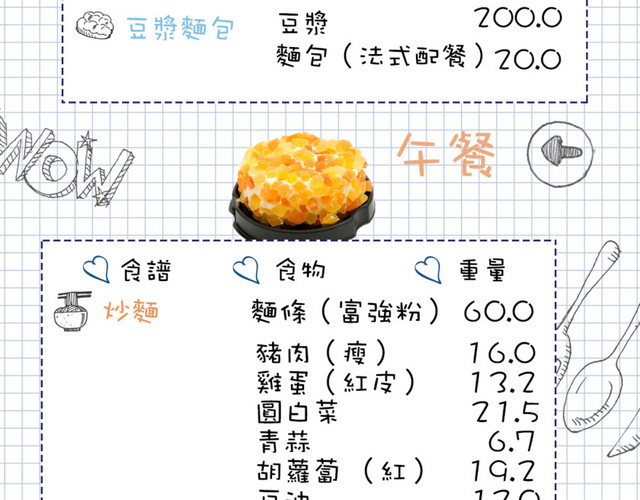 手绘菜谱设计
