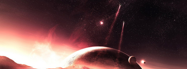 宇宙星空地球背景BANNER
