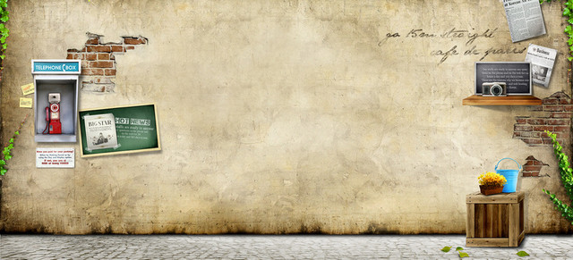 婚纱照场景复古背景BANNER