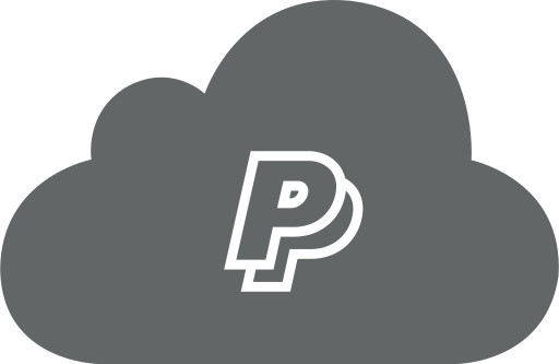 云网关支付付款贝宝云端网络图标