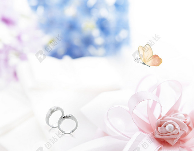 温馨婚礼海报展架背景素材