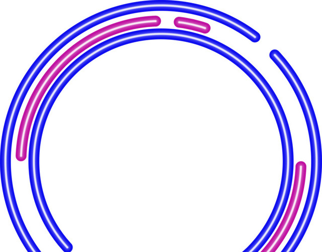 矢量霓虹灯边框素材