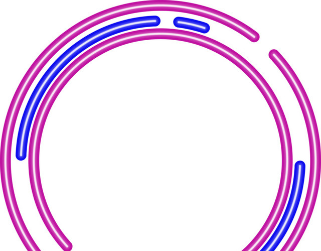 矢量霓虹灯边框素材