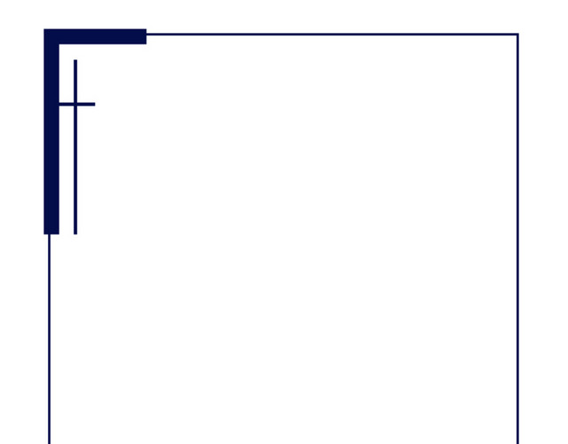 简约深蓝色四边形边框