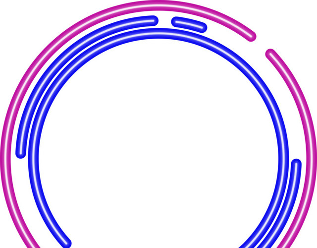 矢量霓虹灯边框素材
