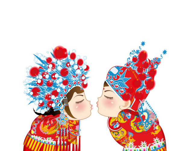 卡通人物夫妻