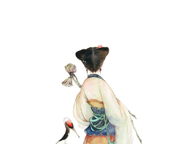 水墨插画古风画
