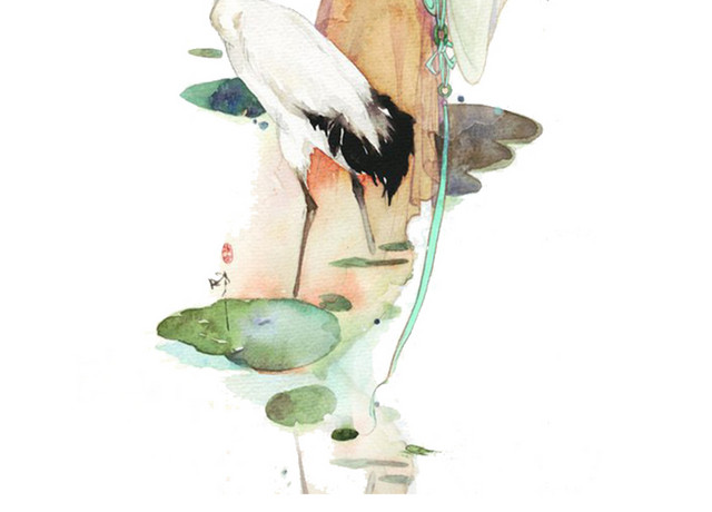 水墨插画古风画