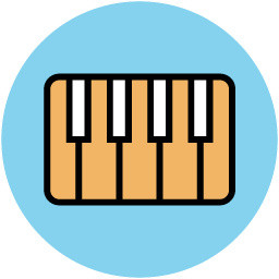 乐符矢量图 钢琴图标