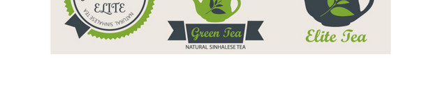 茶标签贴纸矢量素材