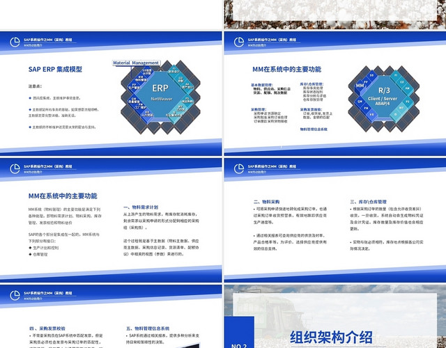 蓝色几何极简商务SAP系统操作之MM采购教程培训PPTSAP系统操作之MM（采购）