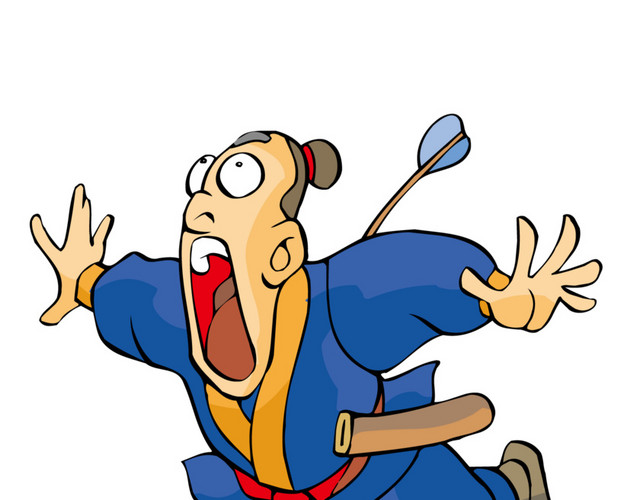 背部中箭的古人