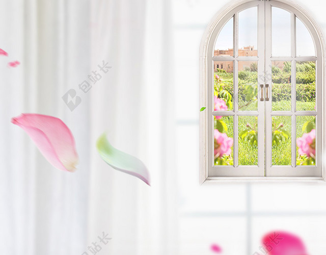 唯美室内花瓣家居背景图