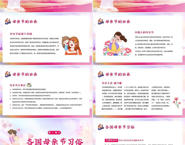2022年感恩母亲节中小学生主题班会PPT课件母亲节主题班会