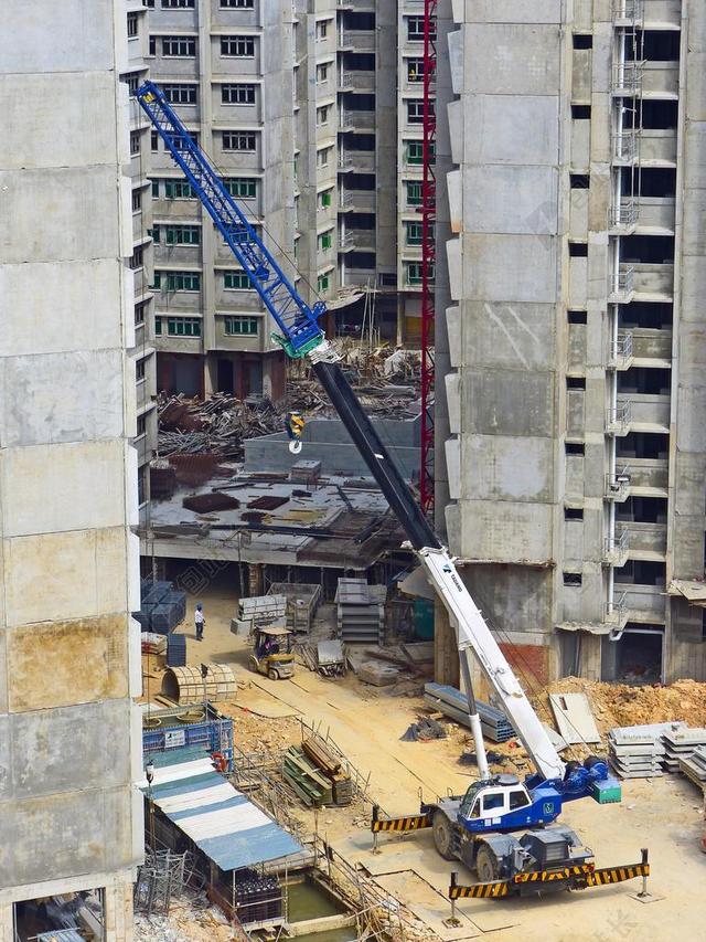 建设 起重机 建筑施工 结构 重型设备 金属 建筑工地