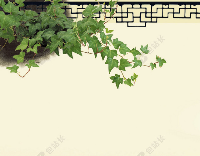 中国风水墨画PSD分层H5背景