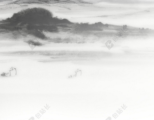 中国风水墨山水背景