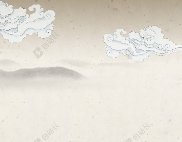 中式淡雅水墨画背景素材