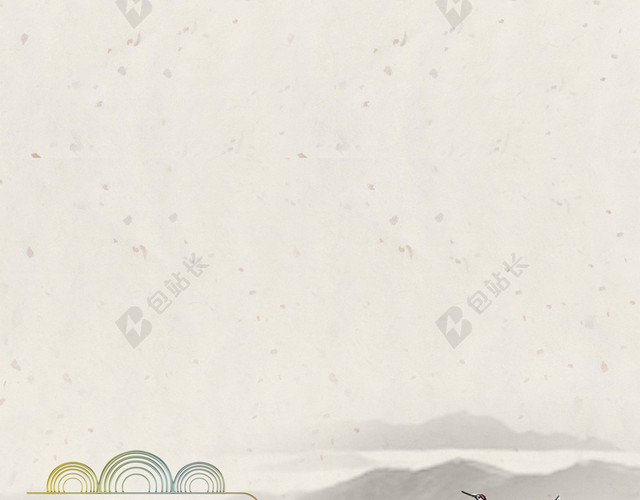 中式淡雅水墨画背景素材