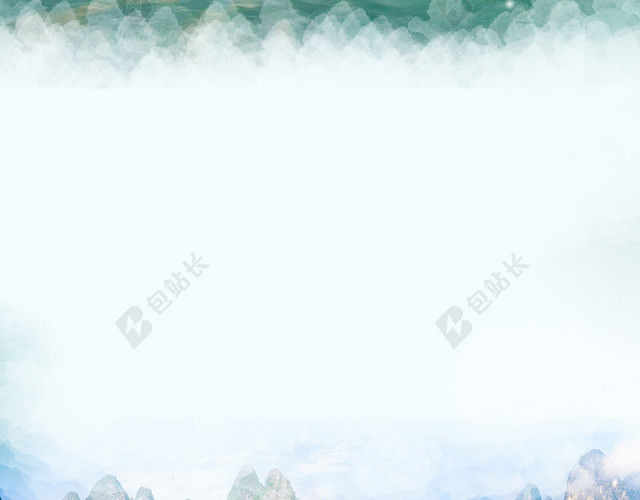 灰色中国风山水桂林PSD分层H5背景素材