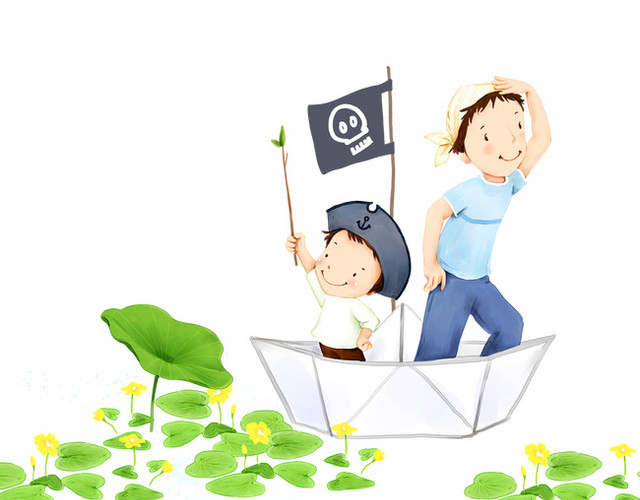 父子划船