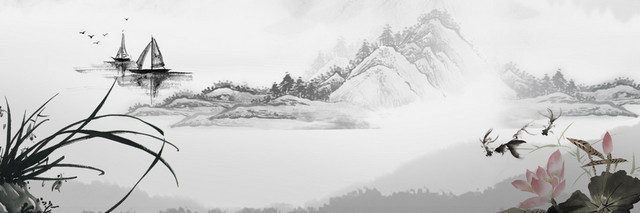 中国风山水背景