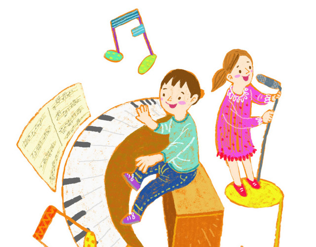 手绘音乐演奏