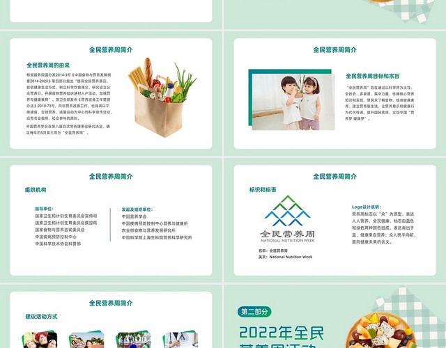 青绿实拍风简约全民营养周知识讲座PPT课件