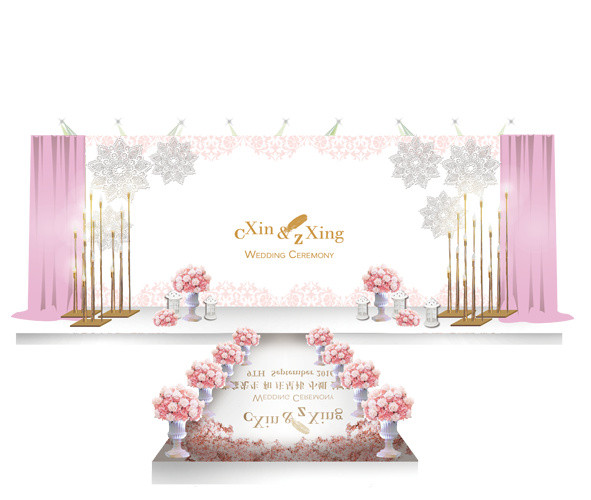 粉色婚礼现场