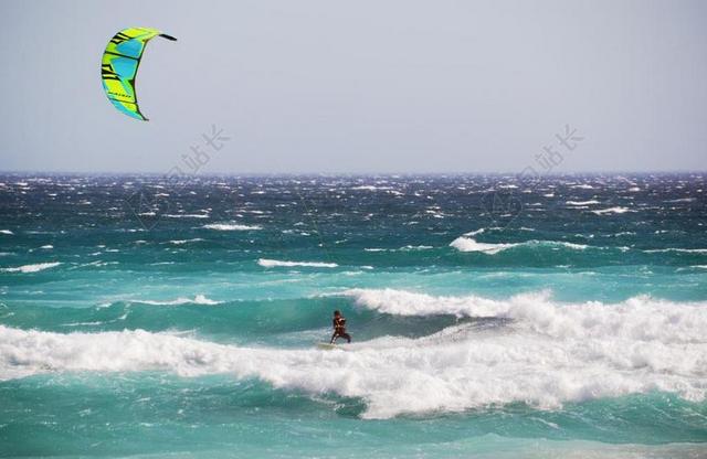 风筝 冲浪 WINDSPORT 风筝冲浪 龙 水上运动 波