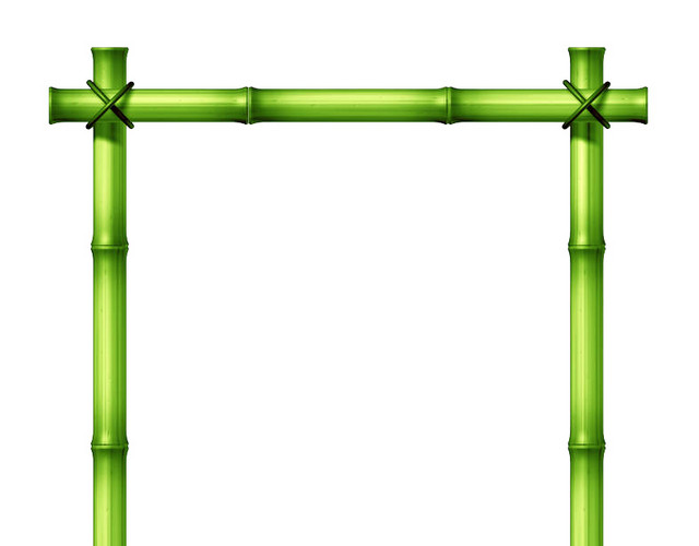 竹框插画