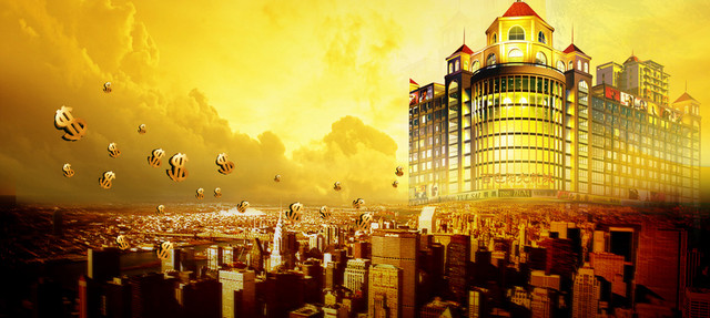 金色金融背景