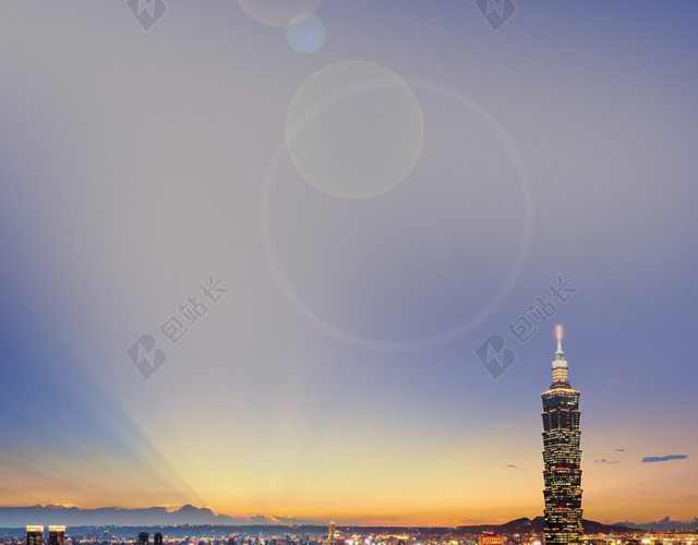 台湾城市建筑风光背景
