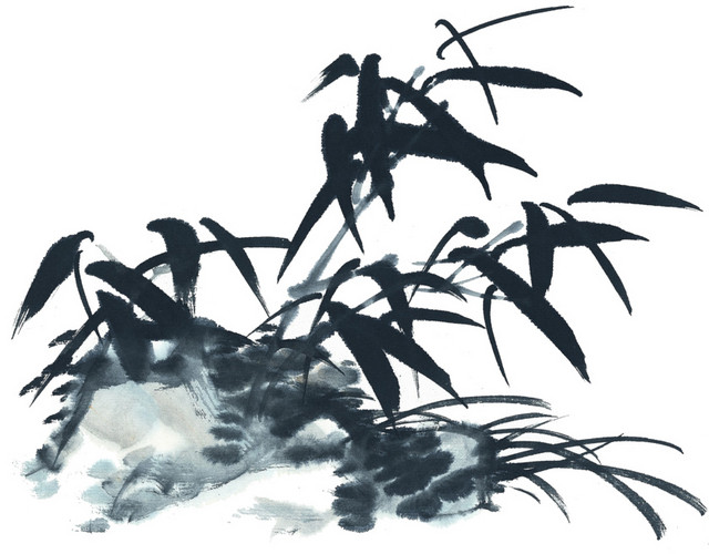 古风水墨竹子