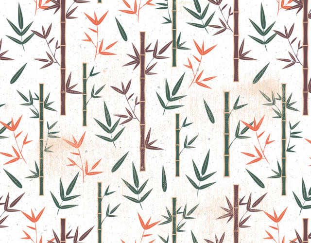 老式的竹子背景矢量图