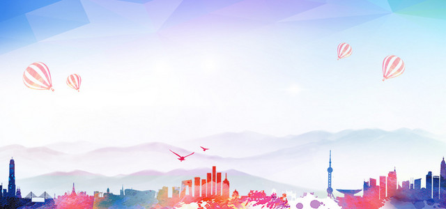 地产梦幻浪漫蓝色海报BANNER背景