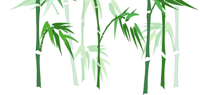 矢量手绘竹子